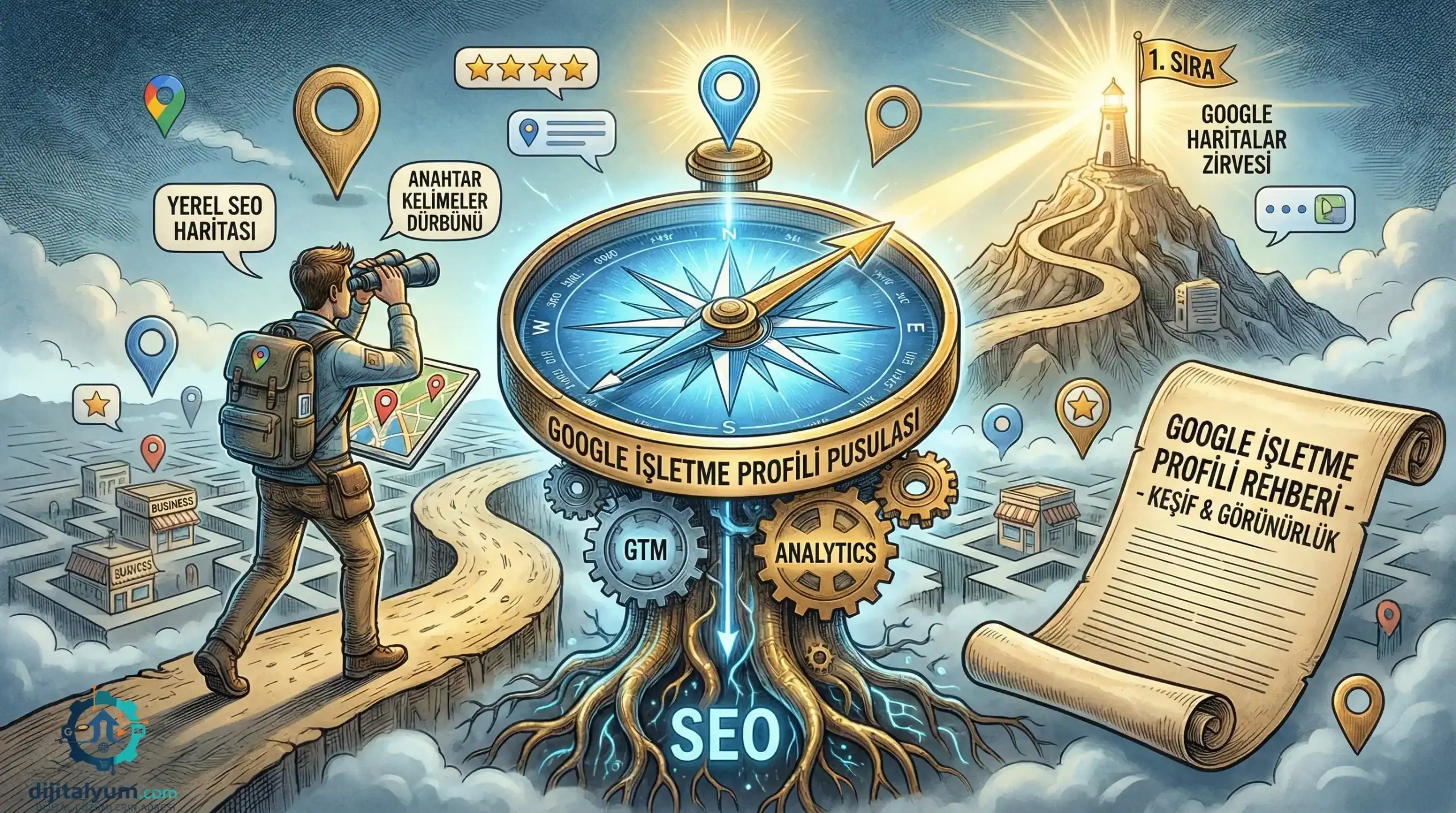 Dijitalyum'un SEO stratejileri ve Google işletme profili optimizasyonu odaklı görsel.